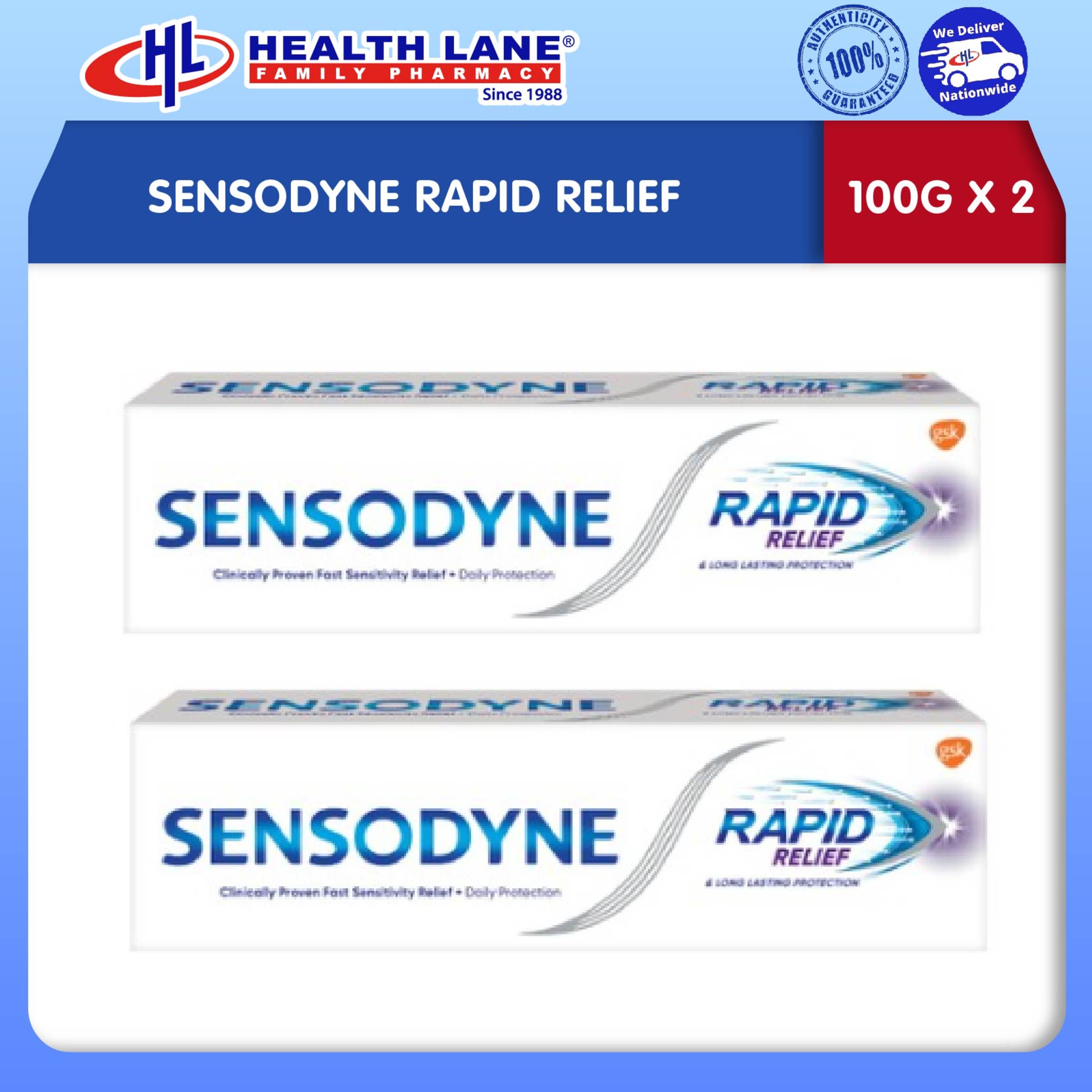 SENSODYNE RAPID RELIEF (100G X 2)